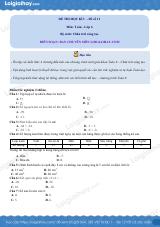 Đề thi học kì 1 Toán 6 - Đề số 11 - Chân trời sáng tạo